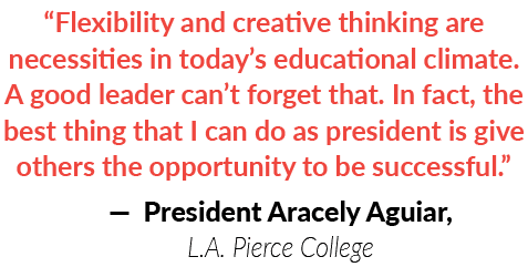 “Flexibility and creative thinking are necessities in today’s educational climate. A good leader can’t forget that. I...