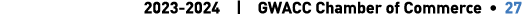 2023 2024 | GWACC Chamber of Commerce • 27