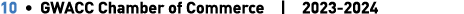 10 • GWACC Chamber of Commerce | 2023 2024