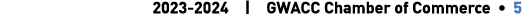 2023 2024 | GWACC Chamber of Commerce • 5
