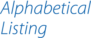 Alphabetical Listing