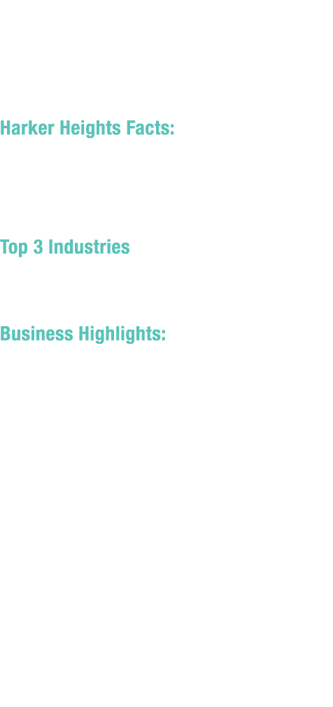 The City of Harker Heights is a dynamic, actively growing community located in the fifth fastest growing Metropolitan...