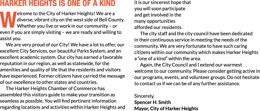 Harker Heights is one of a kind Welcome to the City of Harker Heights! We are a diverse, vibrant city on the west sid...