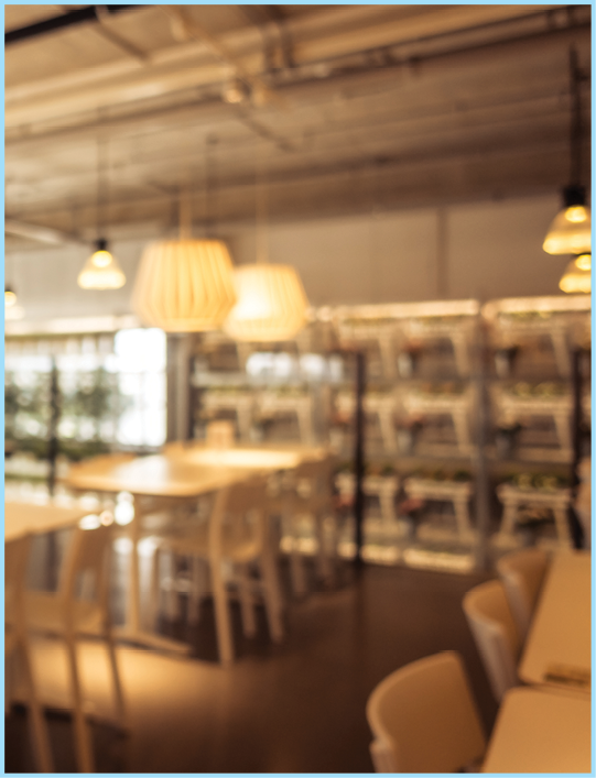 Abstract blur and defocused coffee shop cafe and restaurant interior for background