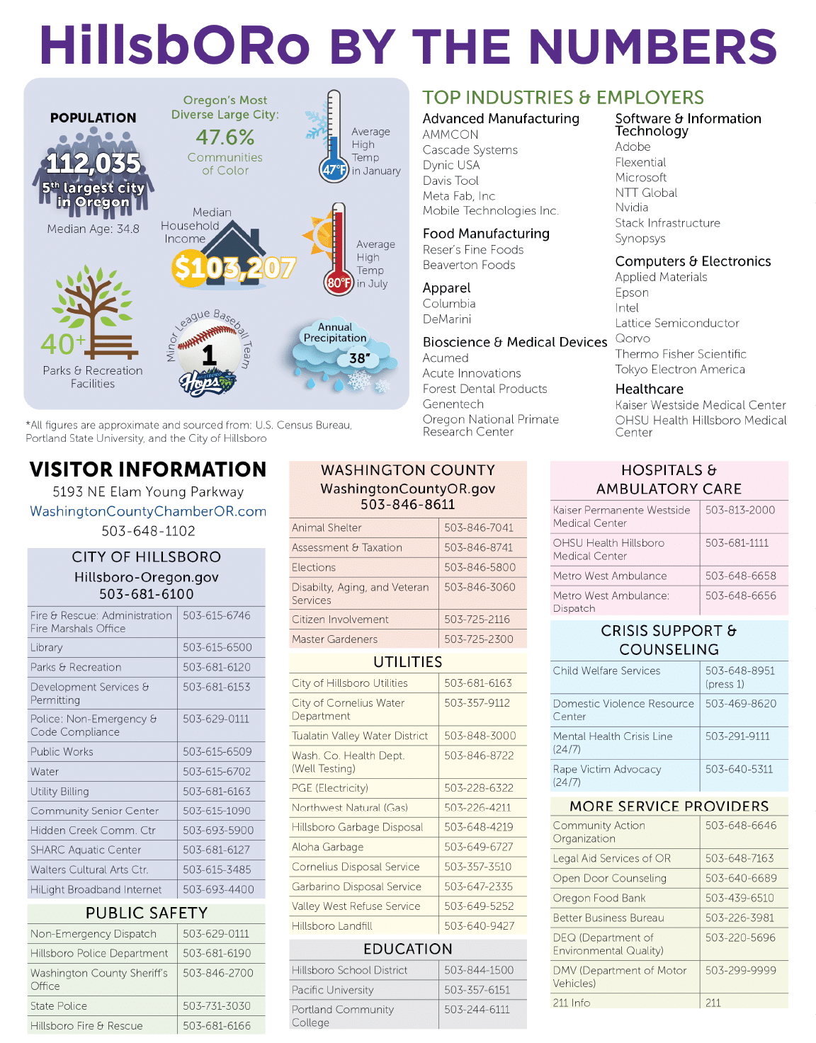 A colorful chart of the city of Hillsdale. Description generated by AI