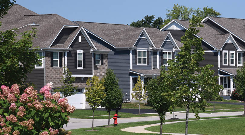 Paul Valade/pvalade@dailyherald.com Homes in Bergman Pointe subdivision in Hoffman Estates.