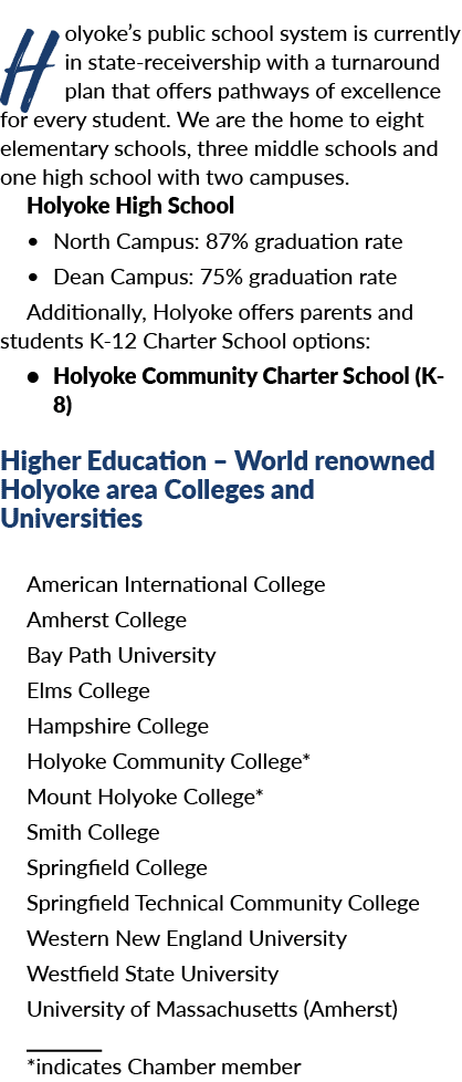 Holyoke’s public school system is currently in state receivership with a turnaround plan that offers pathways of exce...