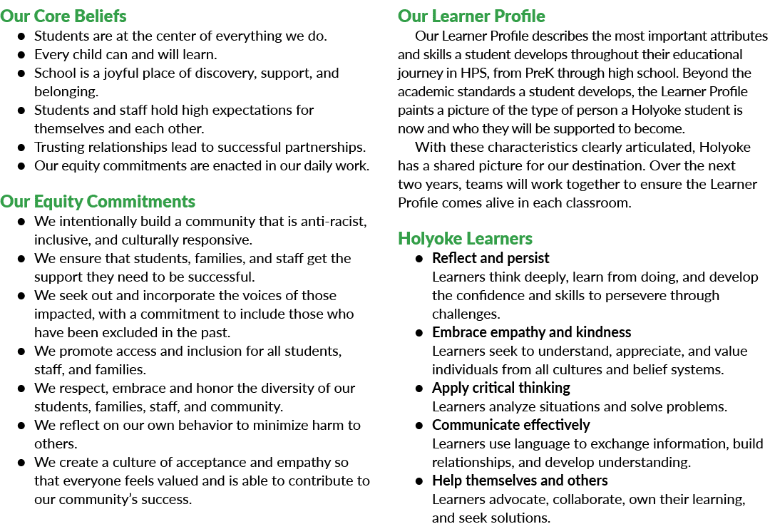 Our Core Beliefs • Students are at the center of everything we do. • Every child can and will learn. • School is a jo...