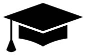 graduation cap icon vector design template in white background