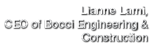 Lianne Lami, CEO of Bocci Engineering & Construction
