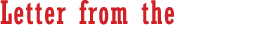 Letter from the