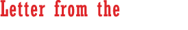 Letter from the
