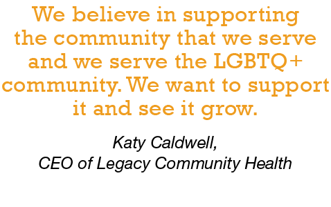 We believe in supporting the community that we serve and we serve the LGBTQ+ community  We want to support it and see   