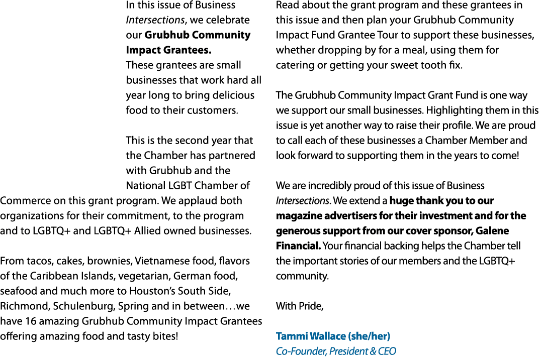 In this issue of Business Intersections, we celebrate our Grubhub Community Impact Grantees. These grantees are small...