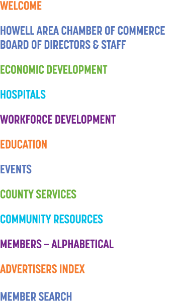 Welcome Howell area chamber of commerce Board of directors & staff Economic development hospitals WORKFORCE DEVELOPME...