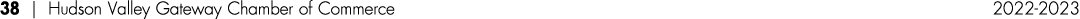 38 | Hudson Valley Gateway Chamber of Commerce 2022 2023