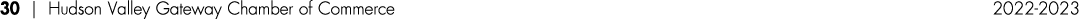 30 | Hudson Valley Gateway Chamber of Commerce 2022 2023