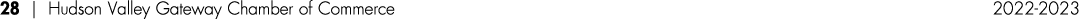 28 | Hudson Valley Gateway Chamber of Commerce 2022 2023