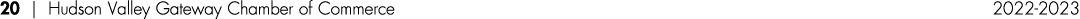 20 | Hudson Valley Gateway Chamber of Commerce 2022 2023