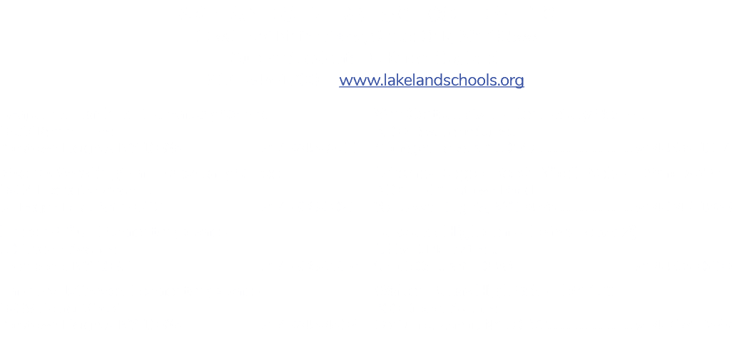 LAKELAND CENTRAL SCHOOL DISTRICT 1086 East Main Street, Shrub Oak, NY 10588 Superintendent: Dr. Karen Gagliardi 914 2...