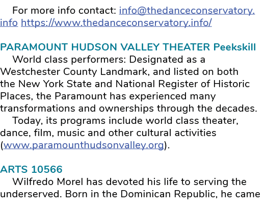 For more info contact: info@thedanceconservatory.info https://www.thedanceconservatory.info/ PARAMOUNT HUDSON VALLEY ...