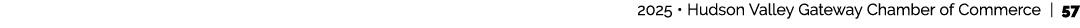  2025 • Hudson Valley Gateway Chamber of Commerce | 57