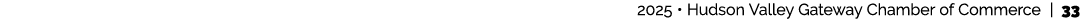  2025 • Hudson Valley Gateway Chamber of Commerce | 33