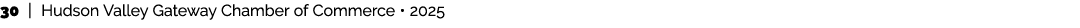 30 | Hudson Valley Gateway Chamber of Commerce • 2025 