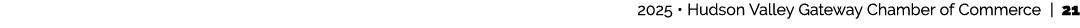  2025 • Hudson Valley Gateway Chamber of Commerce | 21