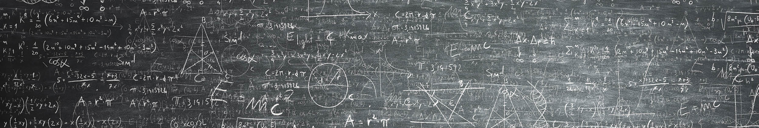 dirty grunge chalkboard full of mathematical problems and formula