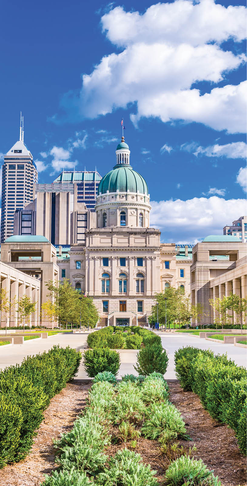 Indiana State Capitol Building in Indianapolis, Indiana, USA.