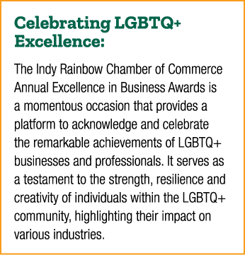 Celebrating LGBTQ+ Excellence: The Indy Rainbow Chamber of Commerce Annual Excellence in Business Awards is a momento...