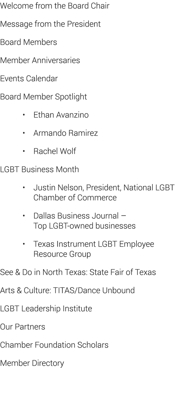 Welcome from the Board Chair Message from the President  Board Members Member Anniversaries Events Calendar Board Mem   
