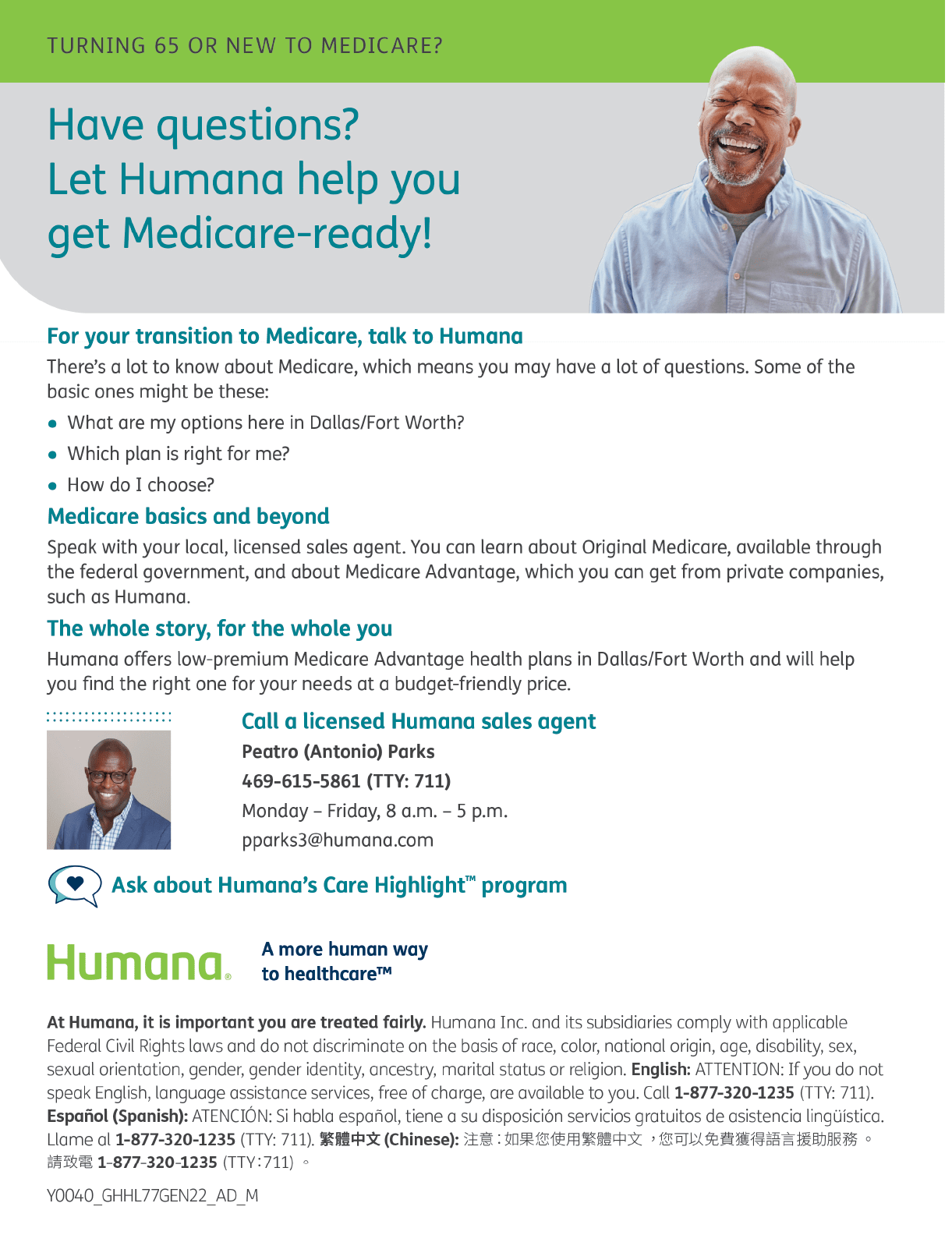 Have questions Let Humana help you get Medicare ready