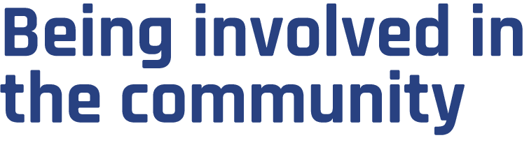Being involved in the community
