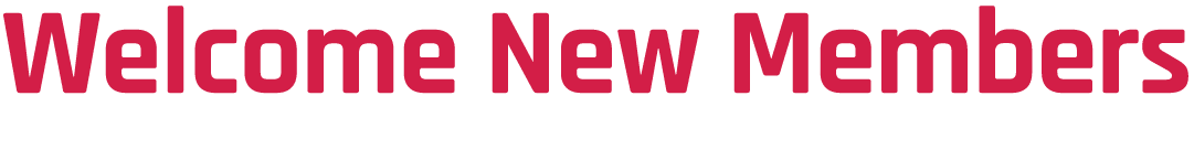 Welcome New Members