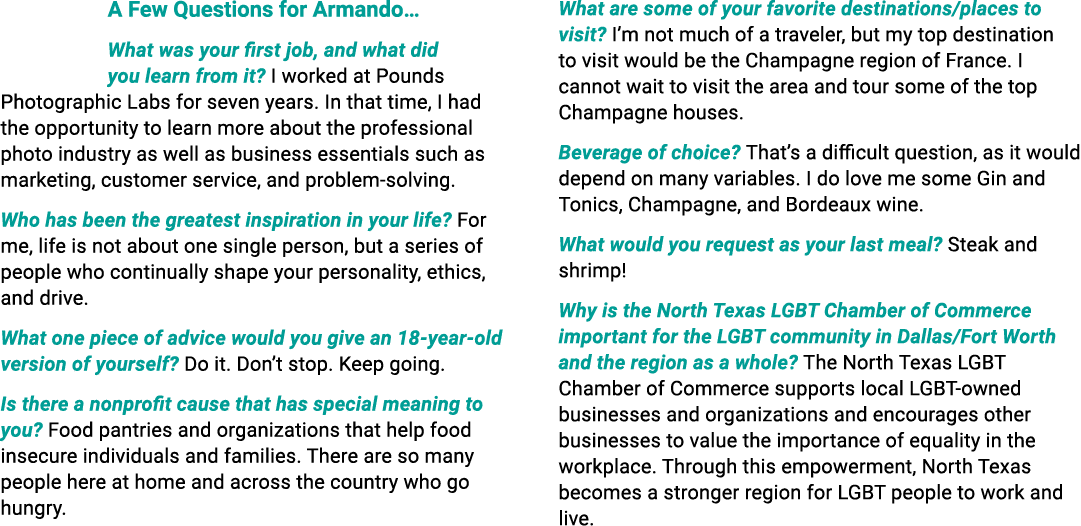 A Few Questions for Armando   What was your first job, and what did you learn from it  I worked at Pounds Photographi   