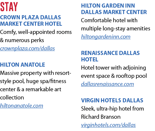 STAY CROWN PLAZA DALLAS MARKET CENTER HOTEL Comfy, well-appointed rooms & numerous perks crownplaza.com/dallas HILTO...