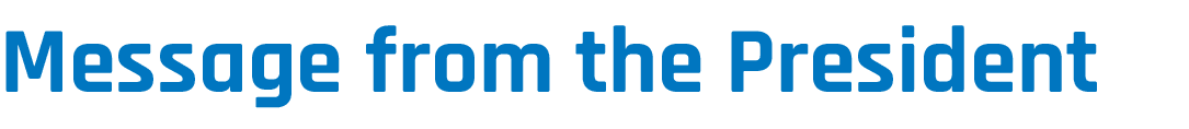 Message from the President