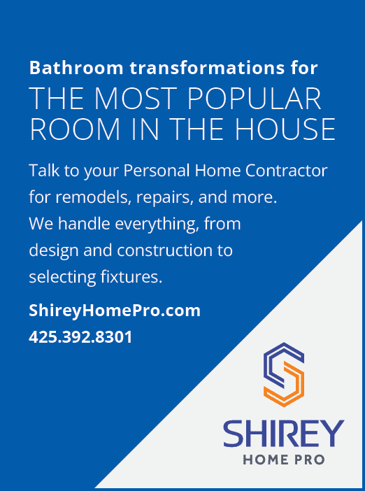 A blue and white advertisement for a home improvement company. AI generated content