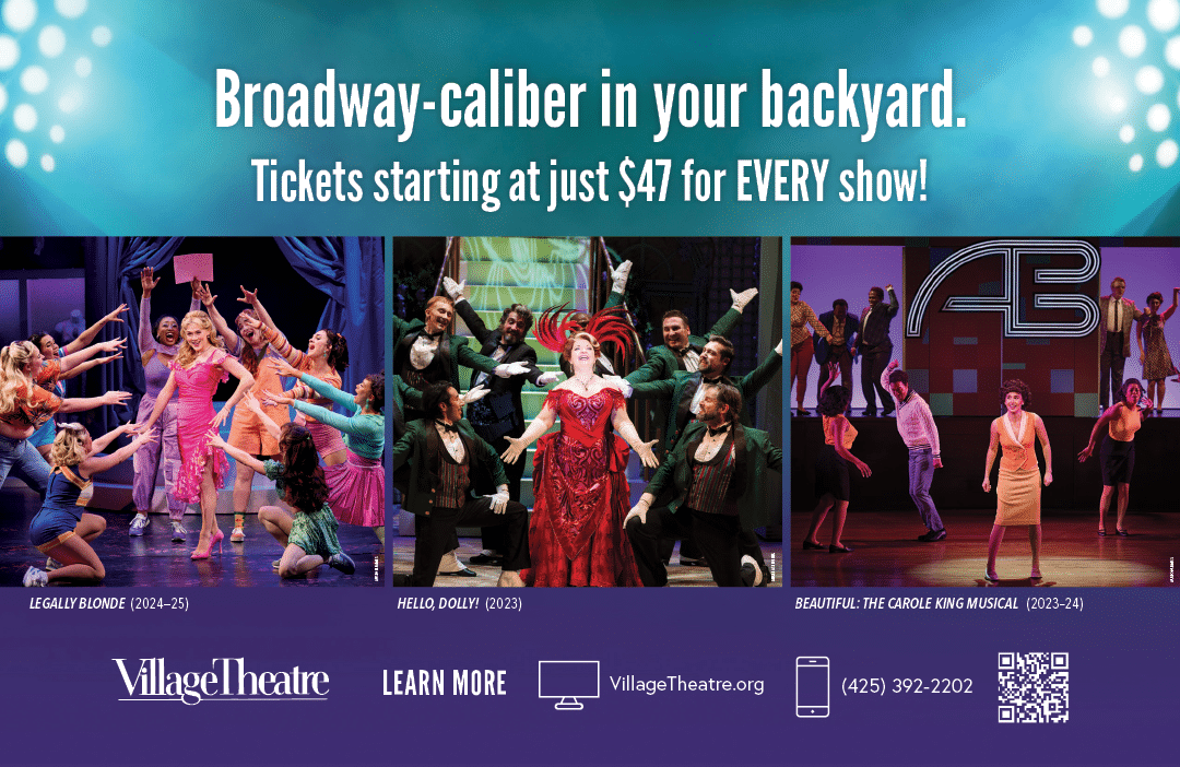 A flyer advertises Broadway-caliber performances at a local theater. AI generated content
