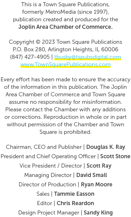 This is a Town Square Publications, formerly MetroMedia (since 1997), publication created and produced for the Joplin...
