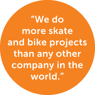 “We do more skate and bike projects than any other company in the world.”