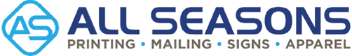 A logo for All Seasons, a printing and mailing company. AI generated content