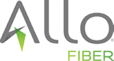 A logo for a company called Allo Fiber. AI generated content