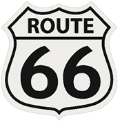 A black and white sign with the number 66 on it. AI generated content