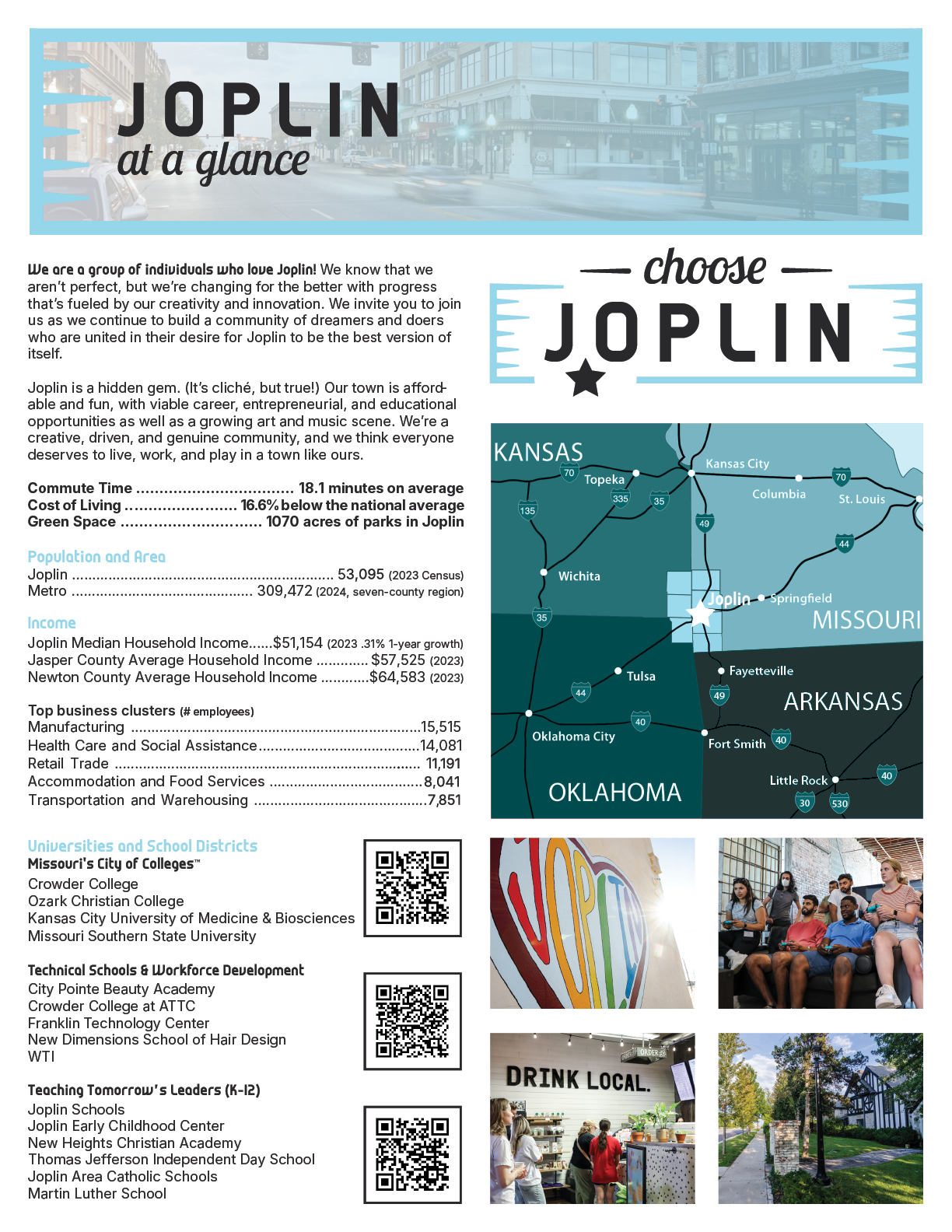 A brochure for Joplin, Missouri, includes a map and information about the city's attractions. AI generated content