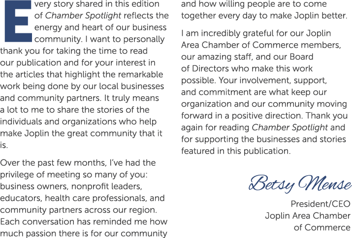 Every story shared in this edition of Chamber Spotlight reflects the energy and heart of our business community. I wa...
