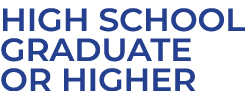 HIGH School Graduate or HIGHER
