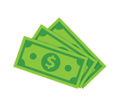 dollar banknotes isolate on white background.